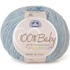 Priadza 100% BABY Aquarelle 50g, modrobéžový melír - odtieň 1380
