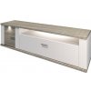 Decodom MANHATT B 62 BIA/TRU KOMP-L MTRU 5363902 - skrinka na TV, Biela arctic / Biela arctic vysoký lesk / Dub pílený truffel