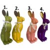 Zajac polyresin 4 farby 12x19,5x40 cm 46405