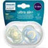 Avent Philips šidítko Ultra air Obrázek duha 2ks zelená