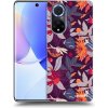 Picasee silikónový čierny obal pre Huawei Nova 9 - Purple Leaf