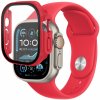 AppleKing silikónový remienok s puzdrom s tvrdeným sklom pre Apple Watch Ultra 49mm - červený - možnosť vrátiť tovar ZADARMO do 30tich dní