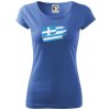 Grécko vlajka - Dámske tričko Pure - L ( Svetlomodrá )