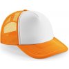 Beechfield | B645, 5 panelová šiltovka Vintage Trucker, oranžová - biela