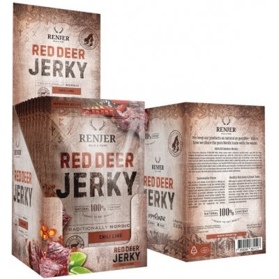 Renjer Modern Nordic Red Deer Jeleň Jerky Chili & Lime 300 g