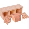 Alloy Puzzles Súprava 3 drevených hlavolamov