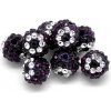 Shamballa korálka - 10 mm - fialová - 1 ks