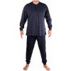 H&F Hopefine Jaroslav pánske pyžamo s nápletmi W-046C XL tmavo modrá