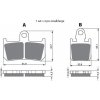 Predné brzdové doštičky / obloženie Goldfren Kawasaki ZX-6R 600 Ninja (2007>) 2007-2017 směs GP6