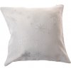 Vianočná Obliečka na vankúšik vodeodolná Vločky strieborná, 40 x 40 cm