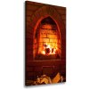 Vertikálny foto obraz na plátne Oheň v krbe 50x100 cm