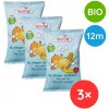 FruchtBar BIO chrumky korytnačky kukurica, mango a banán 3× 30 g