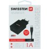 Cestovná nabíjačka Swissten 1A - 22062000 + kábel Micro USB - čierny