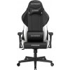 Herná stolička DXRacer PRINCE čierno-biela, koženka