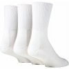 IOMI 3 páry Diabetik ponožky BAMBUS široký zdravotný lem Biele Veľkosť: 43-45