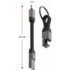 Magnetický Swissten Keychain kábel USB-A/USB-C 9,7 cm