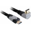 Delock HDMI prepojovací kábel Zástrčka HDMI-A 5 m čierna, sivá 83077 guľatý, 4K UHD, pozlátené kontakty, krútený HDMI kábel; 83077