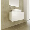 Ceramica Latina LOFT1 lesklá biela skrinka pod umývadlo na dosku 70 cm