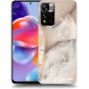 Picasee silikónový čierny obal pre Xiaomi Redmi Note 11 Pro+ 5G - Cream marble