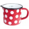 AB LINE 80760EO1 Hrnček smalt s odmerkou a výlevkou 12 cm 1,2 červený