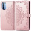 Peňaženkové puzdro Embossing Pattern Mandala Flower ružové – Motorola Moto G31 / G41