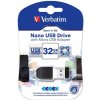 Verbatim USB flash disk, USB 2.0, 32GB, Nano, Store N Go, čierny, 49822, USB A, s adaptérom USB Micro