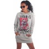 Yakuza dámske šaty s kapucňou Soft Voodoo GKB 21110 grey melange
