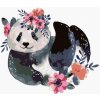 Zuty – Maľovanie Podľa Čísel – Panda S Kvetmi, 80 × 100 cm, Plátno 8596530075028