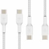 Belkin BOOST CHARGE Braided opletený nabíjací a dátový kábel USB-C/USB-C pre iPhone/iPad/MacBook/AirPods - 2 ks - 1 m - biely CAB004bt1MWH2PK - možnosť vrátiť tovar ZADARMO do 30tich dní