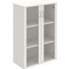 Policová skriňa Strong, 80x115,2x40 cm, biela/biela - 1 kus - 1 KS - nie - 2 - 60 mesiacov - rovná - uzatvorená - Hobis - Biela - 2x sklenené - 80 cm - Strong - 40 cm - 115.2 cm - 44.8 kilogramu HOBIS