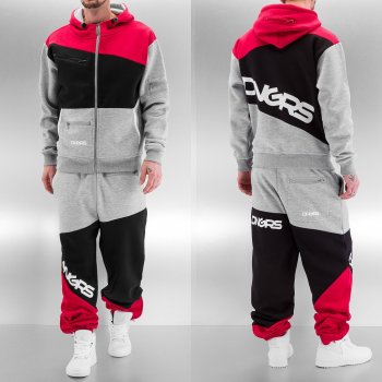 Dangerous DNGRS Sweat Suit Grey/Black/red