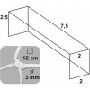 KV Řezáč Futbalová sieť 7,5x2,5x2x2/12/3mm