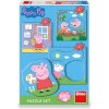 DINO Baby puzzle Prasiatko Pepina a rodina 3v1 (3,4,5 dielikov)