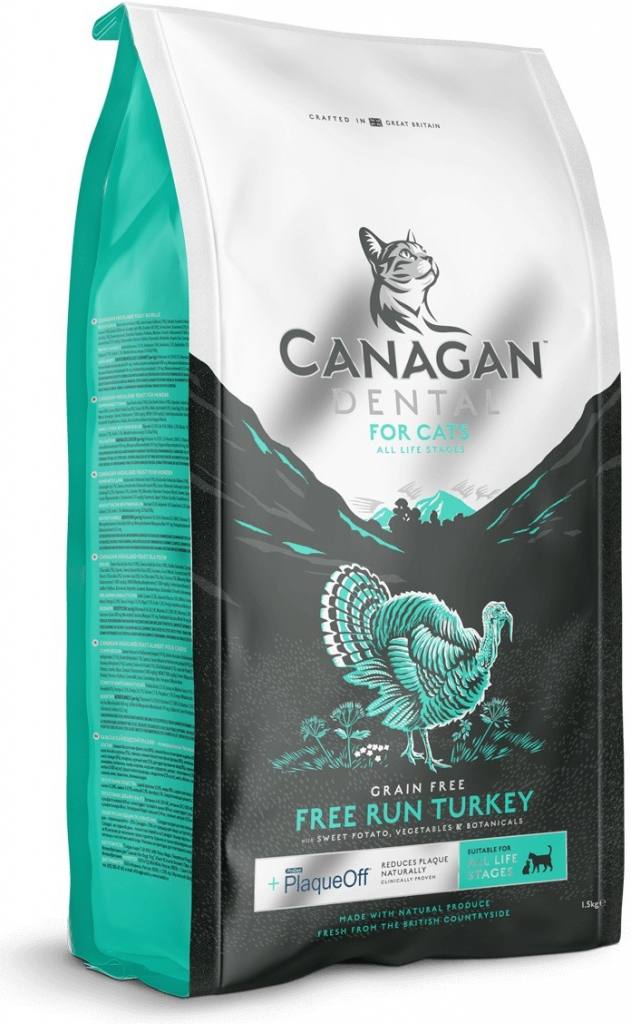 CANAGAN Cat Dental Free Run Turkey 4 kg