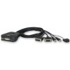 Aten 2-port DVI KVM USB mini, integrované káble (CS-22D)