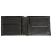 Calvin Klein Pánska kožená peňaženka CK Concise Trifold 1 5CC + Coin / Čierna