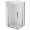 MEXEN/S - Velar L sprchovací kút, posuvné dvere 90 x 80, dekor, ružové zlato 871-090-080-33-60