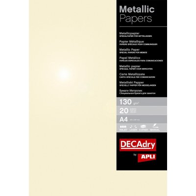 Apli Metalický papier A4 Pearl Champagne 130 g 50 listov