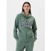 GAP Mikina na zips Logo Zelená XS Zelená Zelená