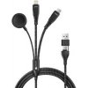 Kábel Connect IT CCA-2300-BK Wirez 6 in 1, 1,25 m, čierny
