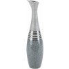 EUROFIRANY KERAMICKÁ VÁZA NELI (16) (FI) 15X60 CM STRIEBORNÁ