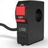 Moto vypínač na riadidlá s USB