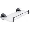 Nimco Unix - Polička, 30 cm, matné sklo/matná čierna UNC 13091BX-30-90