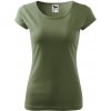 MALFINI Tričko Pure 122, krátký rukáv, dámské MAL-1220914 M Khaki