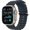 Apple Watch 49 mm námornícky modré predĺženie Oceánskeho remienka vyhotovenie z prírodného titánu MXTJ3ZM/A