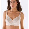 Polovystužená podprsenka z kvetinovej čipky Philippa Dorina®, s kosticami béžová 115 Blancheporte