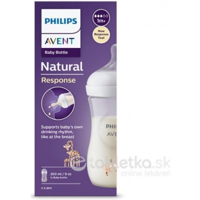 Avent Philips fľaša Natural Response žirafa 989691 260 ml