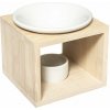 Atmosphera aroma lampa porcelán 9,5 cm drevo bielá