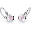 Cutie Jewellery Detské náušnice z bieleho zlata C2224-10-X-2 ružová