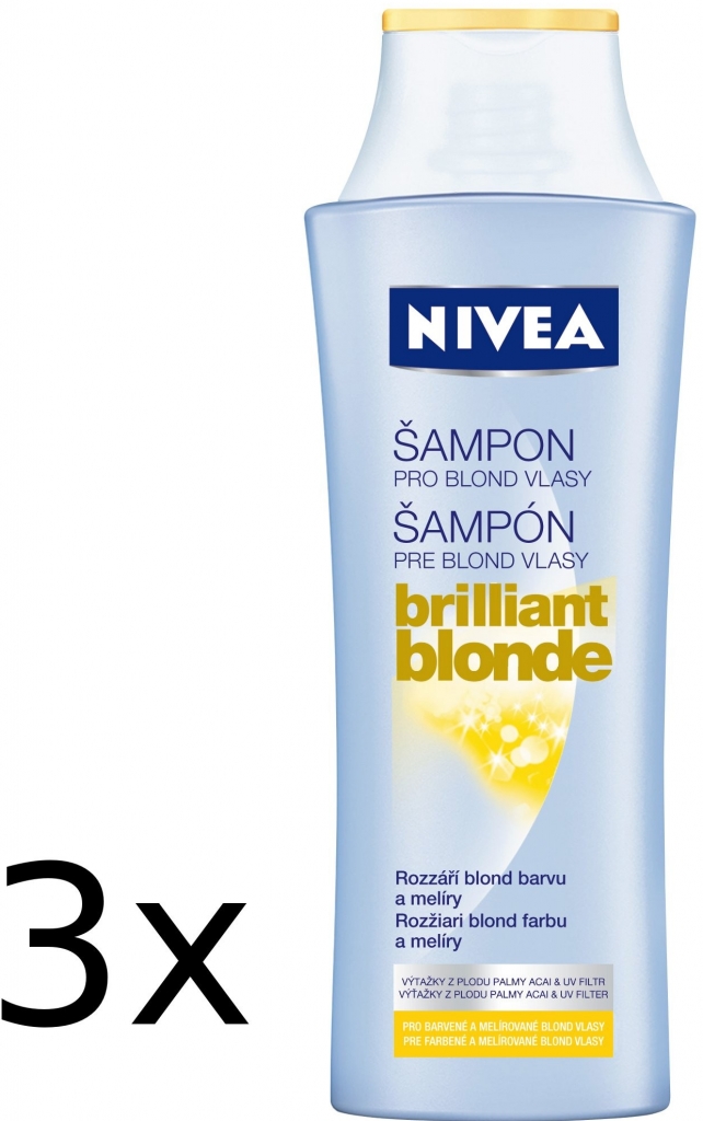 Nivea Brilliant Blonde šampón 3 x 250 ml od 7,52 € - Heureka.sk